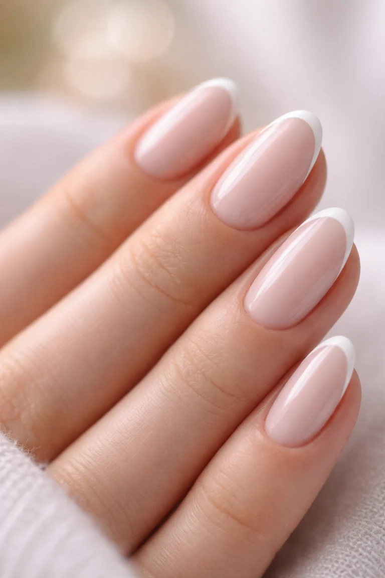 15 Simple & Cute Extra Short French Tip Almond Nail Ideas