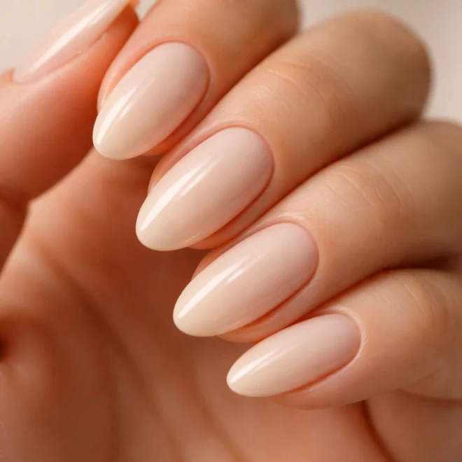 15 Short Cream Almond Nails That Look Expensive