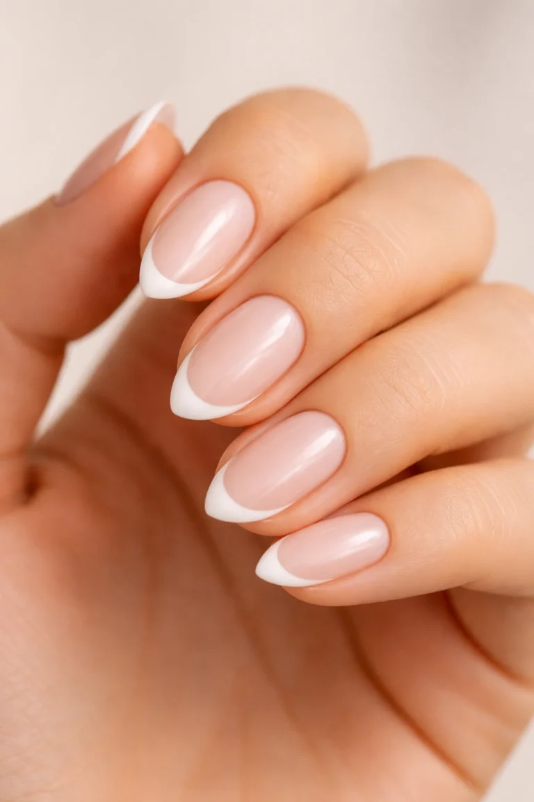 18 Minimalist Short Almond French Tip Nails for Every Occasion