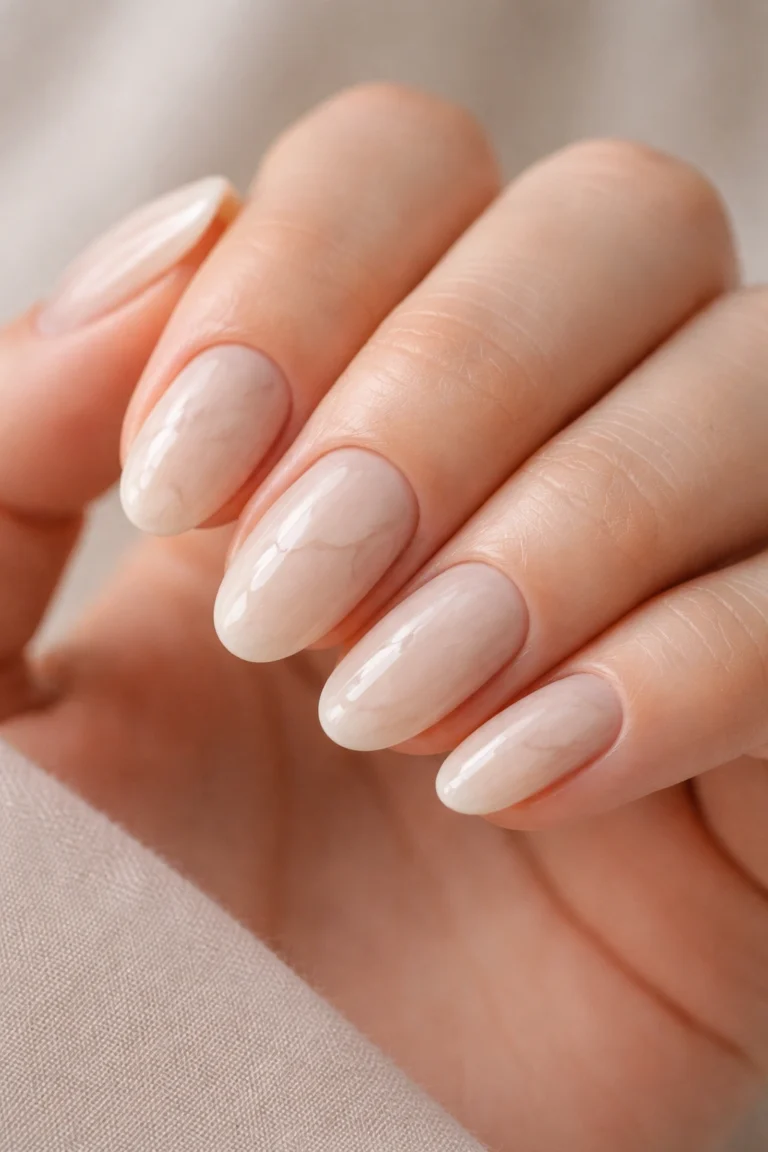15 Short Marble Almond Nails That Look Expensive