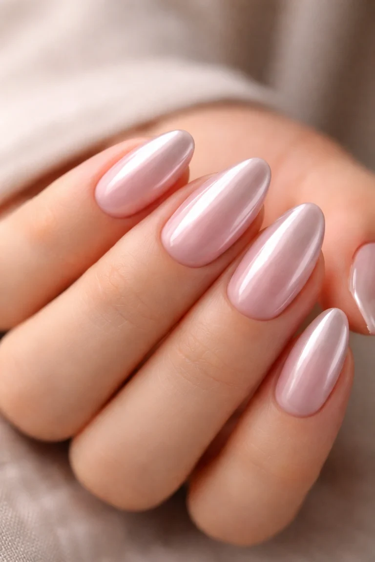 15 Short Chrome Almond Nails That Shine