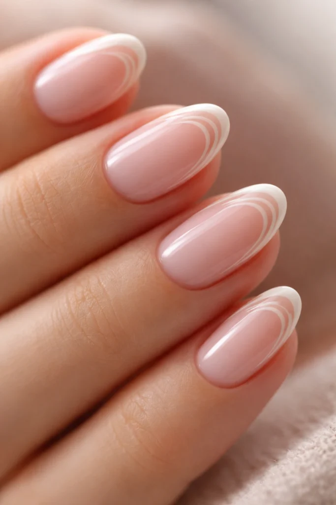 15 Short Swirl Almond Nails That Pop