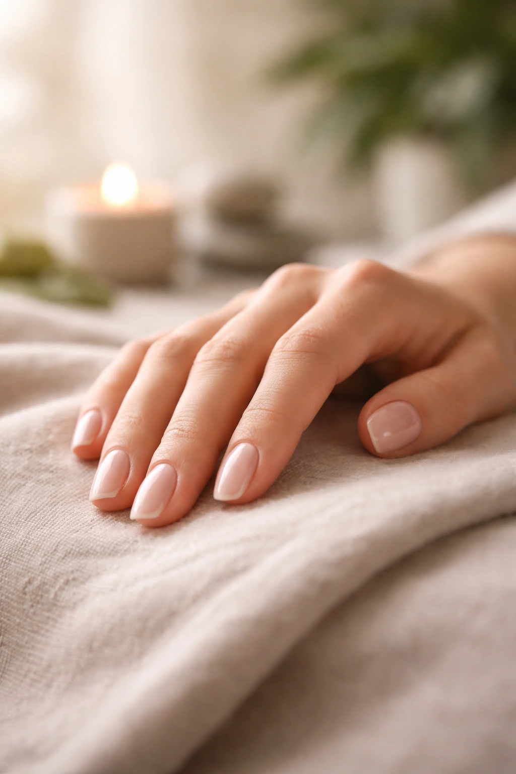 Calm hand with manicured nails representing mindfulness as a control strategy