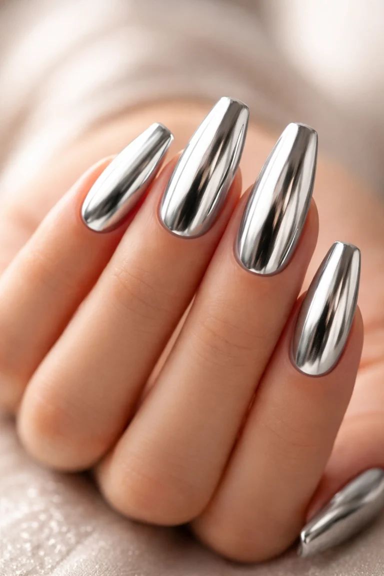 15 Silver Ballerina Nails for a Cool Shine