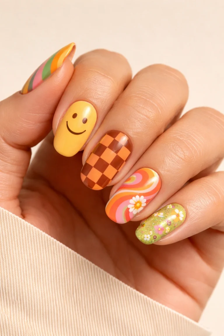10 Retro Nail Ideas from the 70s and 90s