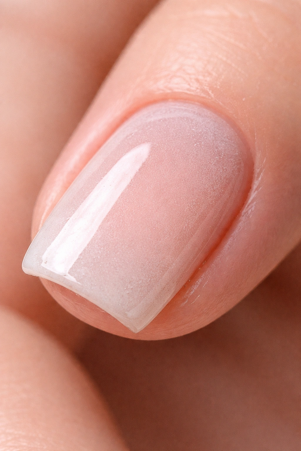 Nail with thick base coat and sharp corner