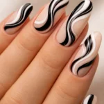 12 Long Oval Swirl Nails for a Fun Playful Look