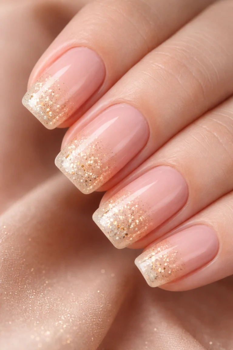 10 Short Squoval French Ombre Nails to Love