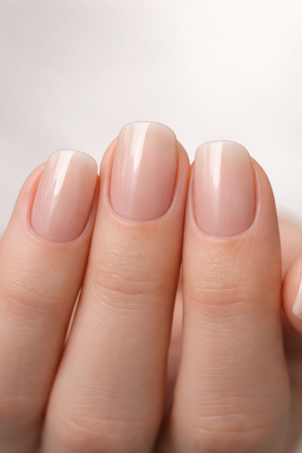 Close-up of a hand's nails highlighting nail bed width across the widest part