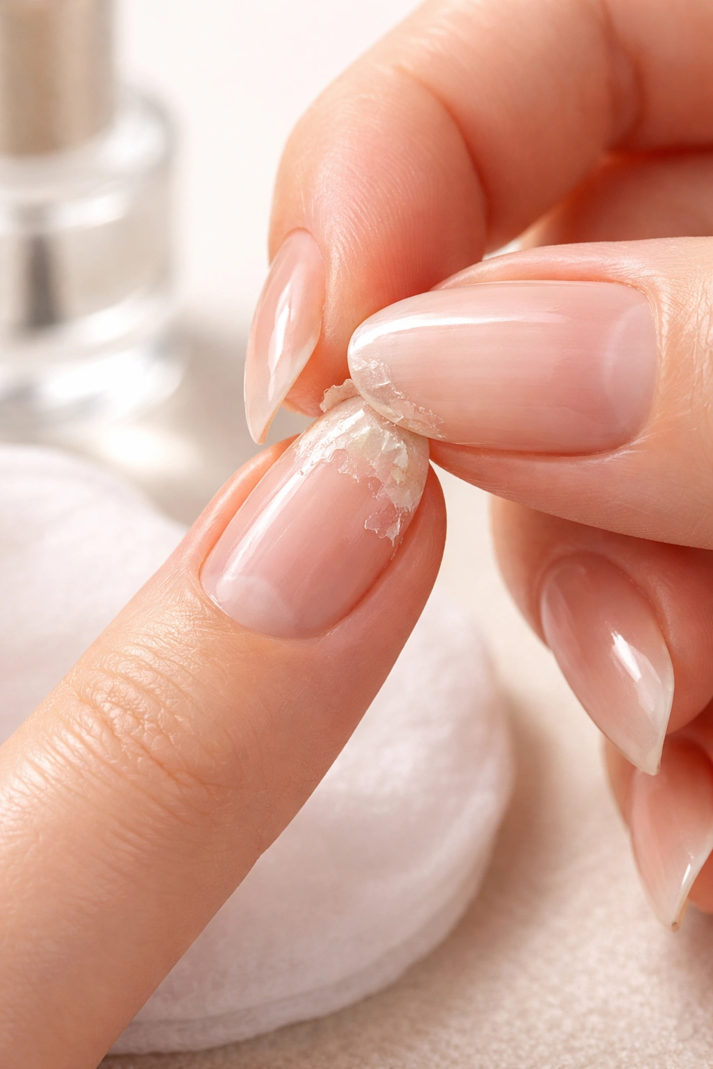 Nail being picked at to illustrate bad habits
