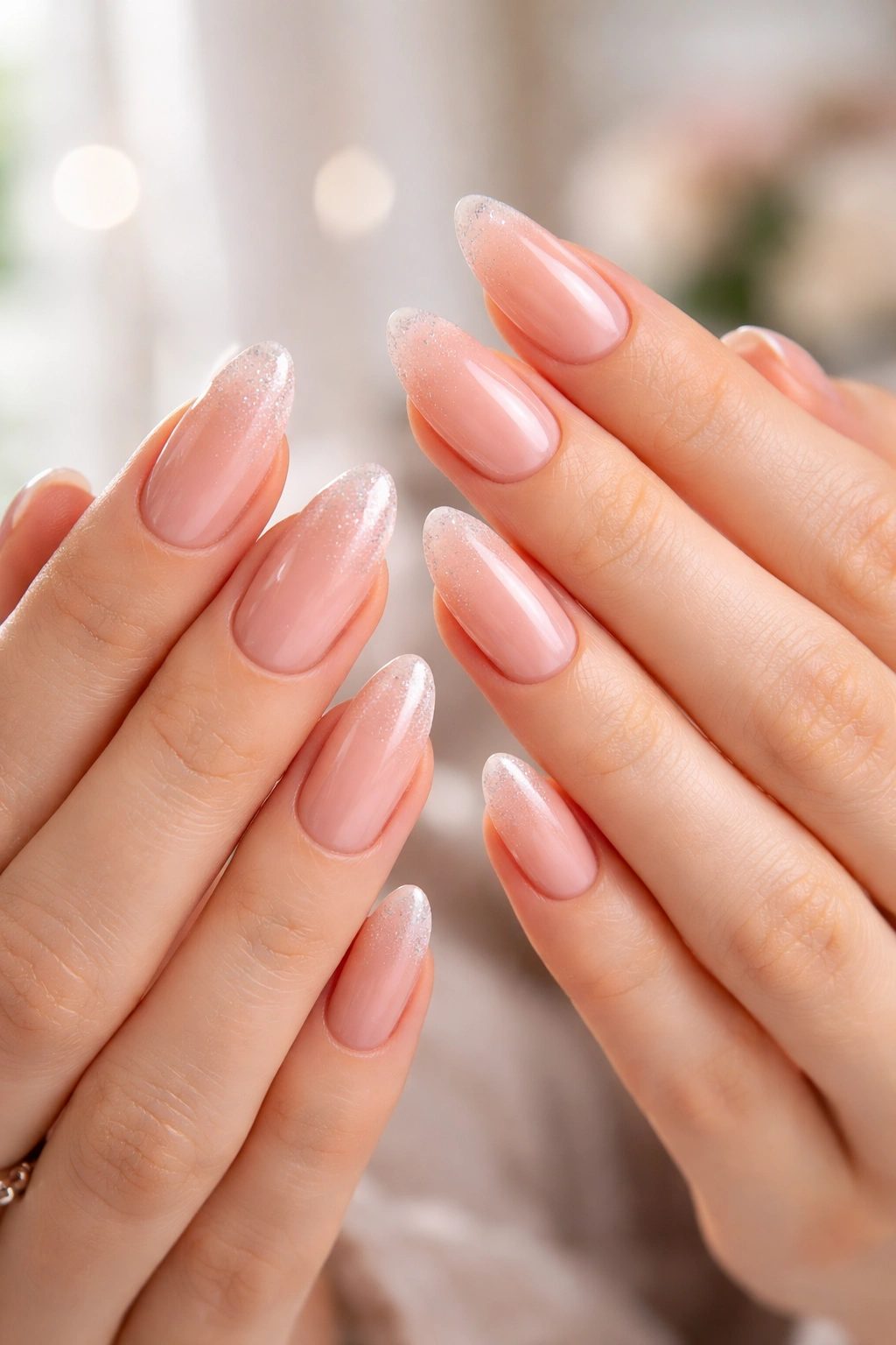Nails with edited color and brightness for a polished look