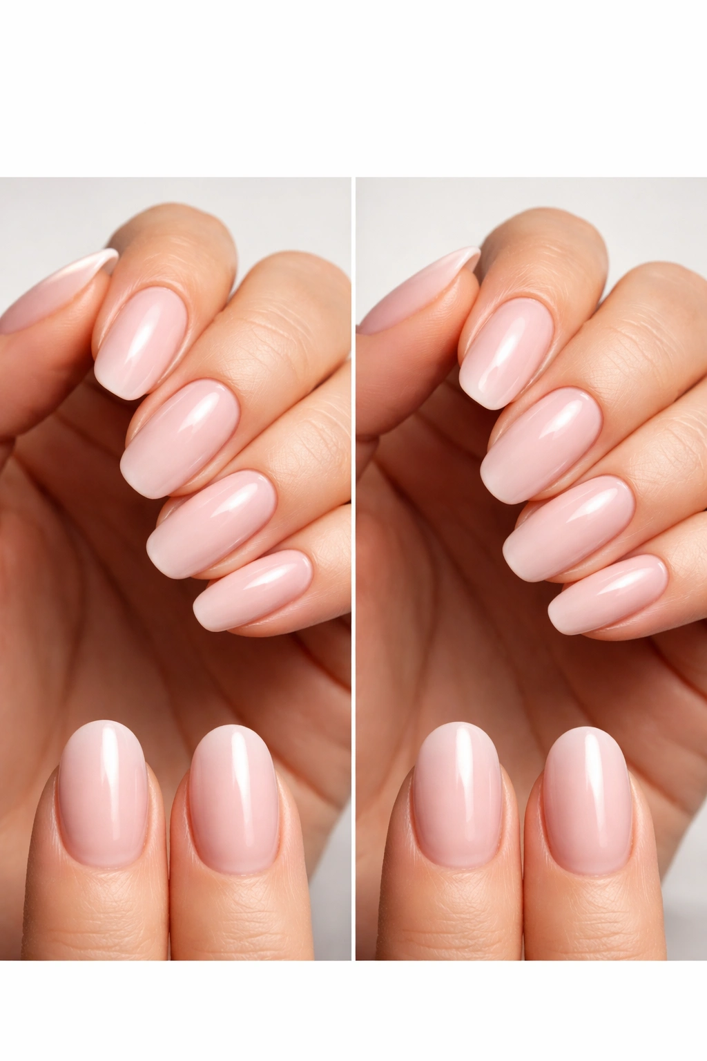 Nails displaying growth stages and maintenance wear over weeks