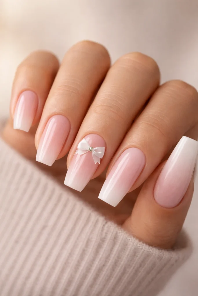 15 Bow Ballerina Nails for a Cute Look
