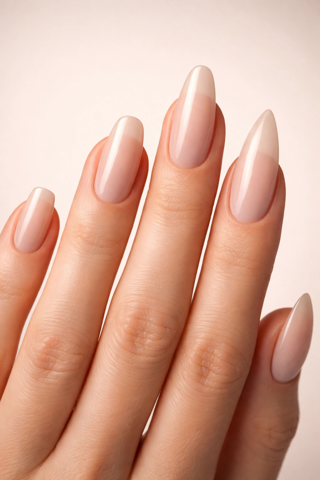 Hand with nails of varying lengths shown in close-up.
