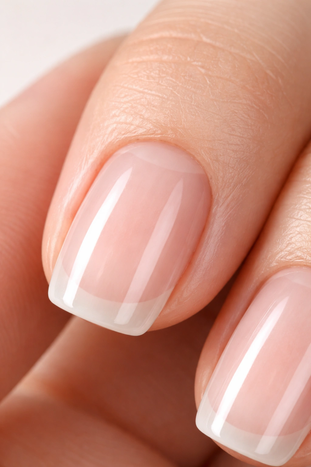 Nail prepped for acrylic with clean cuticle and dry surface