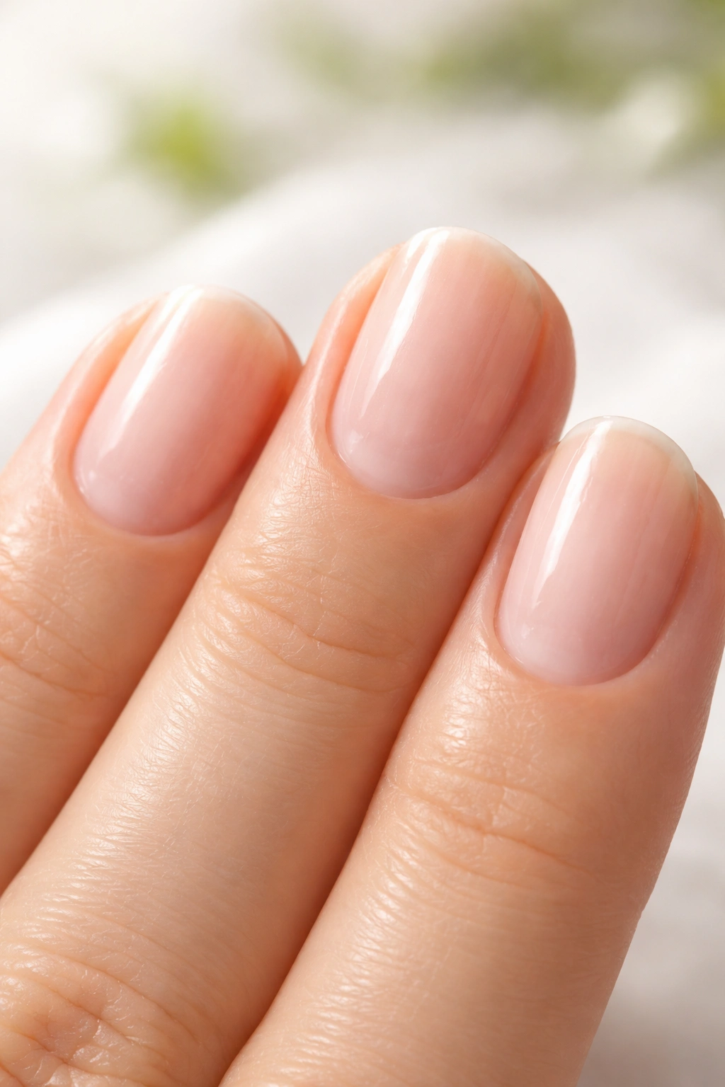 Natural nail showing early recovery after removal