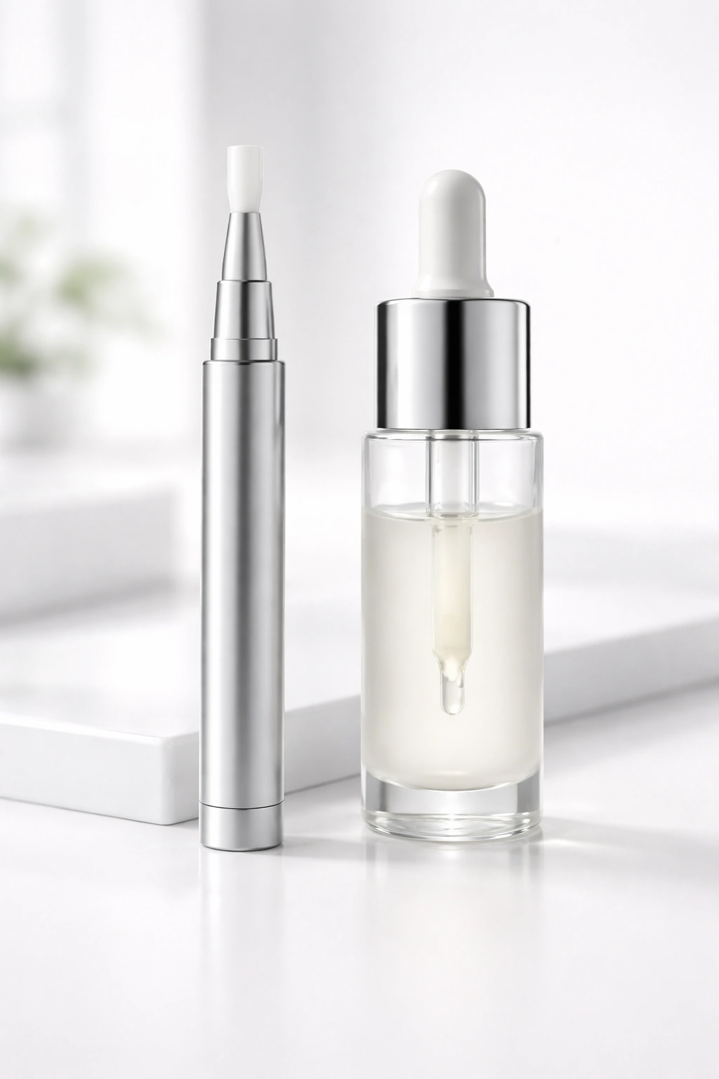 Close-up of Dr. Dana Nail Renew System components on a neutral surface
