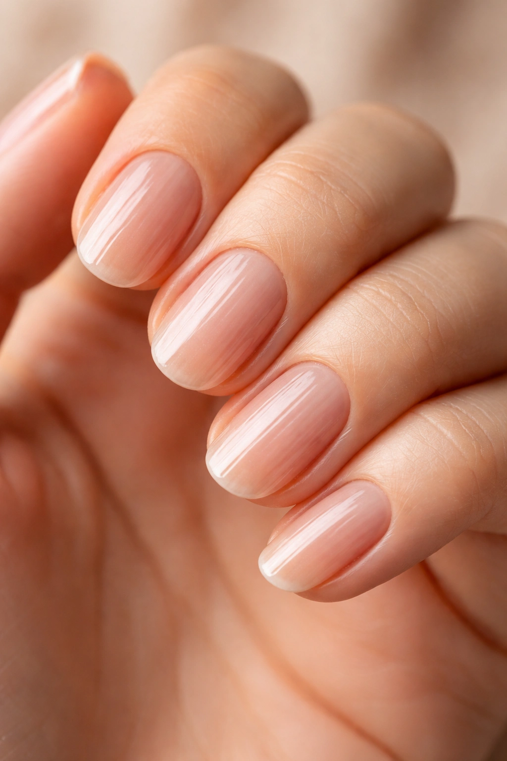 Nails showing vertical ridges and curved edges indicating health clues