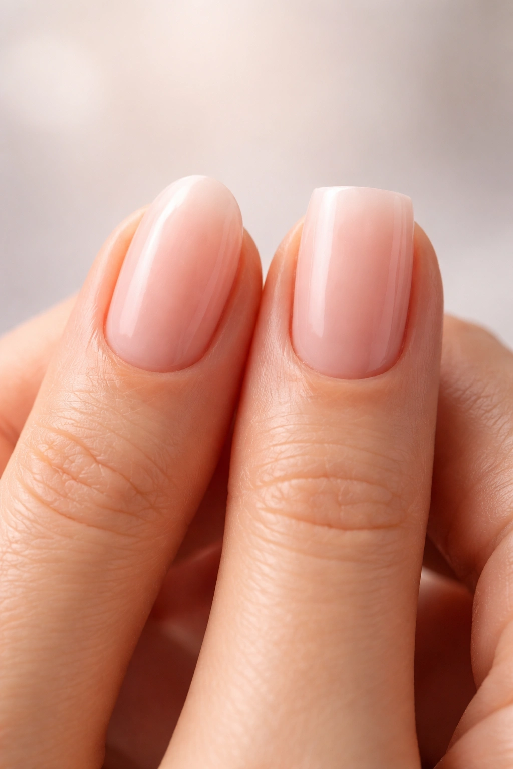 Close-up of round and square nails side-by-side to show decision factors