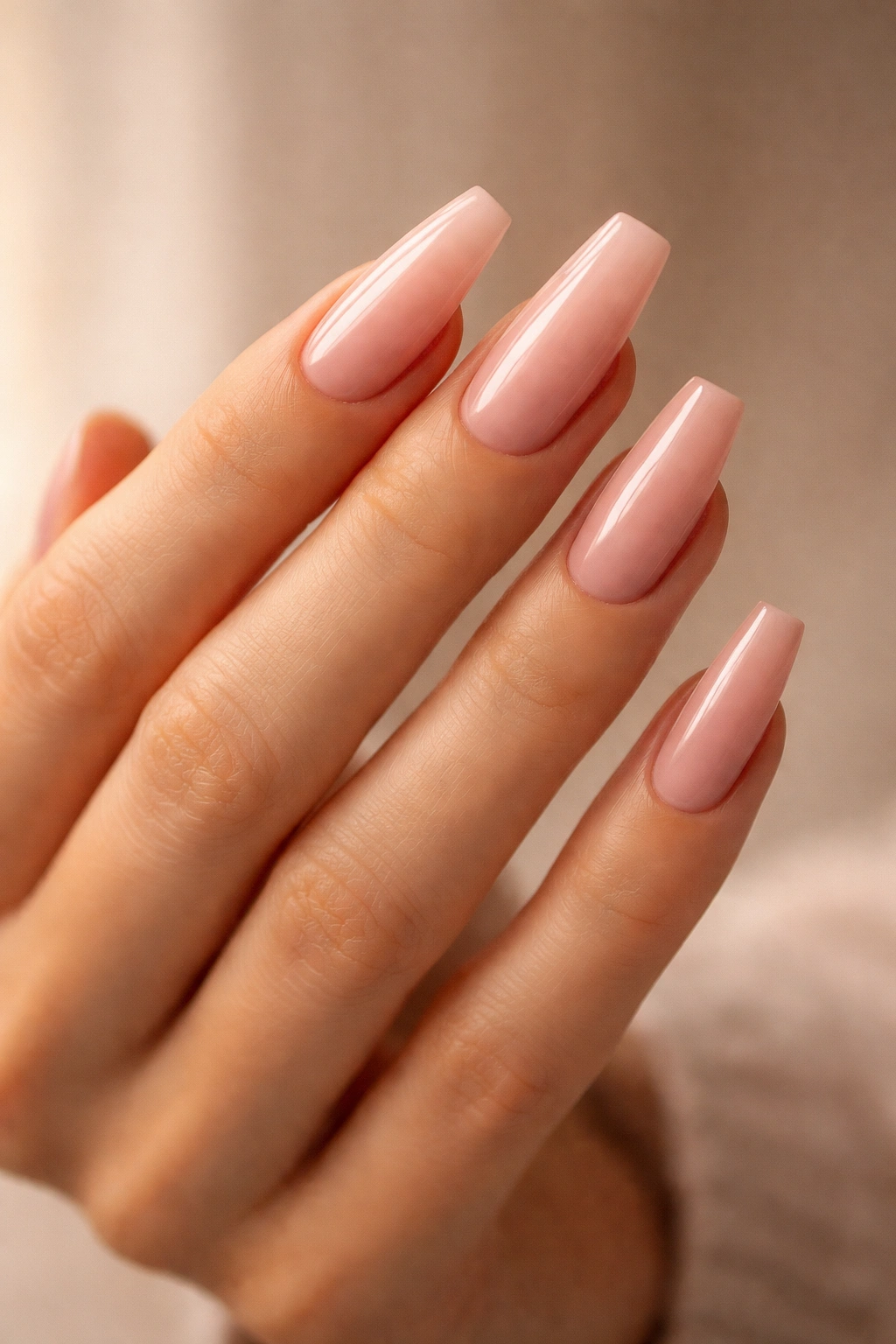 Close-up of ballerina and coffin nails reflecting personal choice and confidence