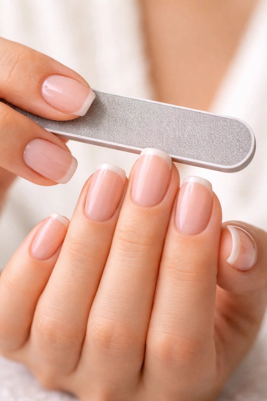 Nail filing to shape for optimal length