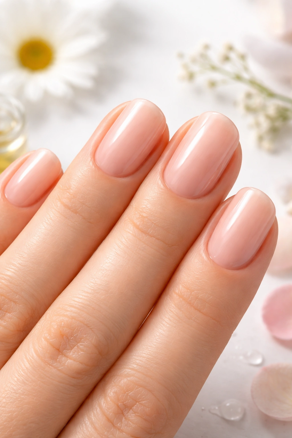 Pristine nails with flawless surface.