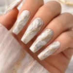 12 White and Gold Nails for an Elegant Pairing