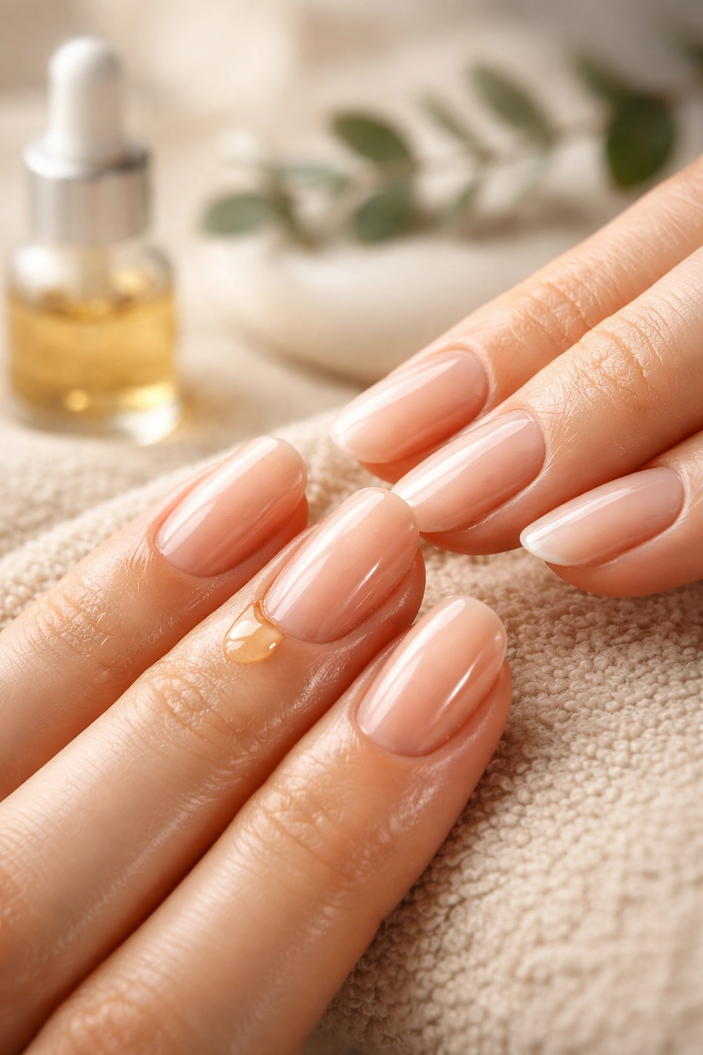 Moisturized nails with glossy cuticles