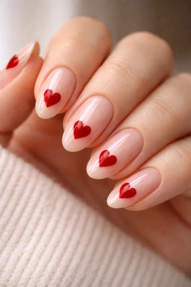 15 Short Heart Almond Nails You Will Want to Copy