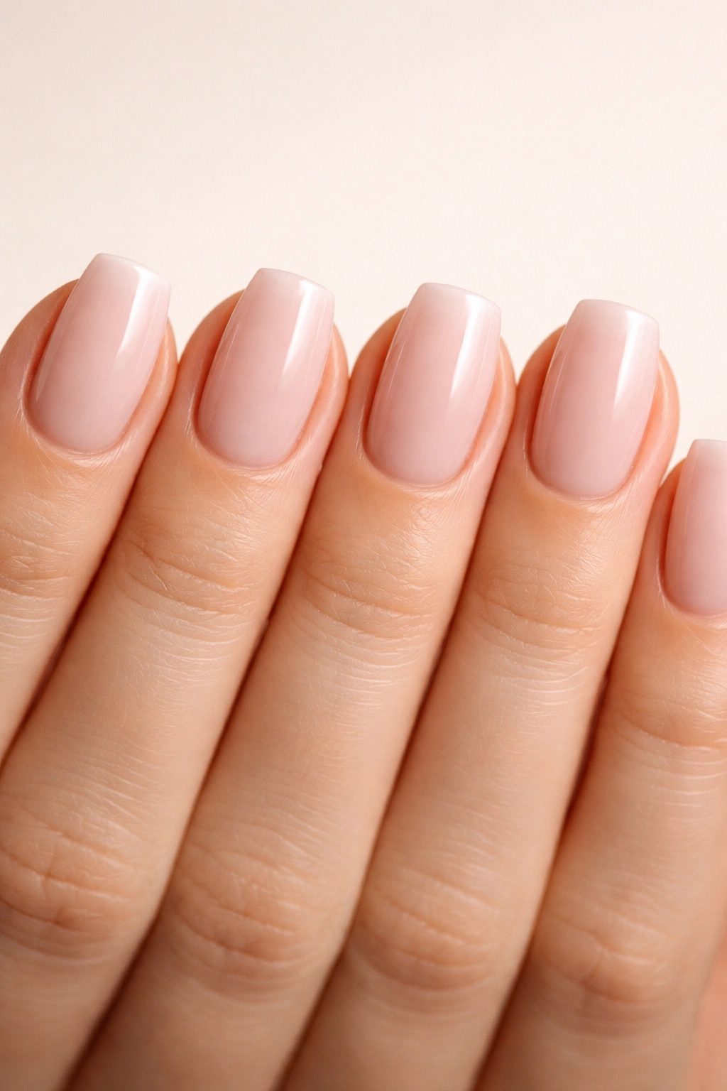 Progression of nails from square to soft square across weeks