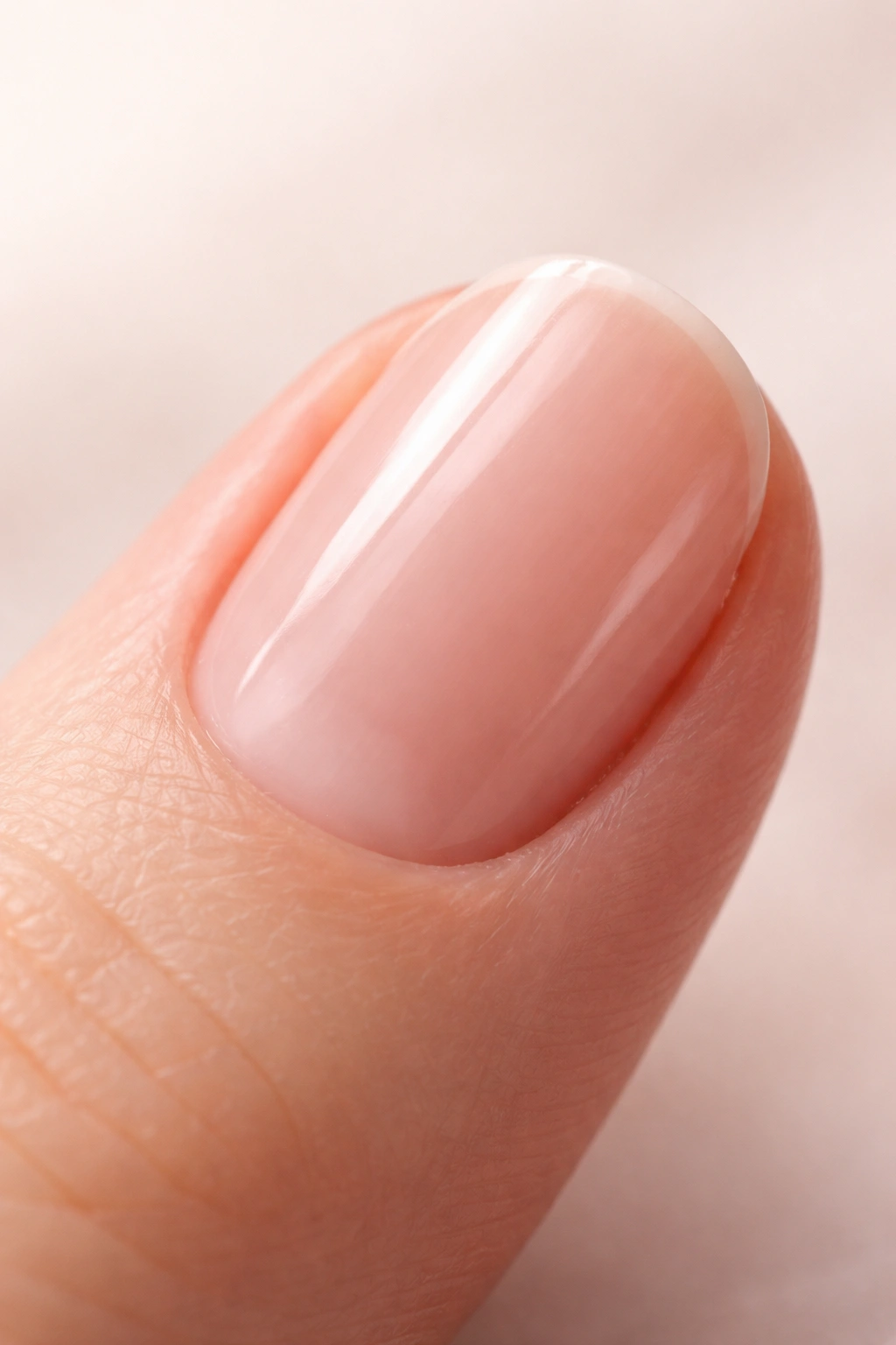 Healthy natural nail close-up showing smooth surface and shine