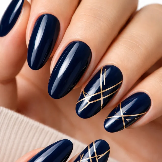 12 Navy Blue Nail Ideas for a Polished Look