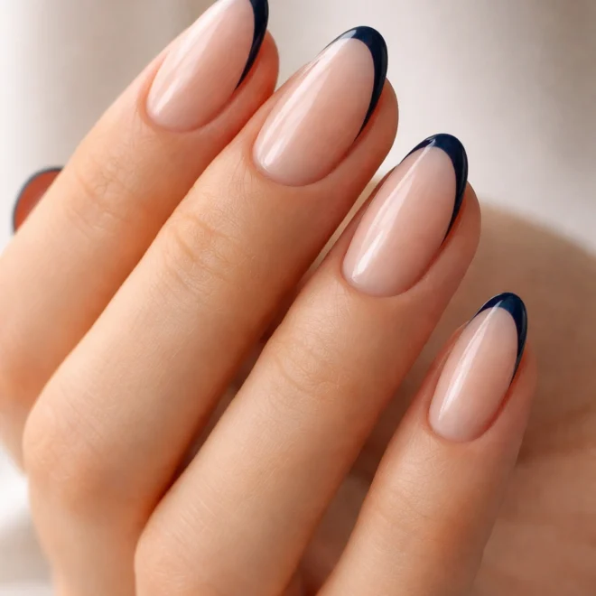20 Short Blue Almond Nails You Will Want to Copy