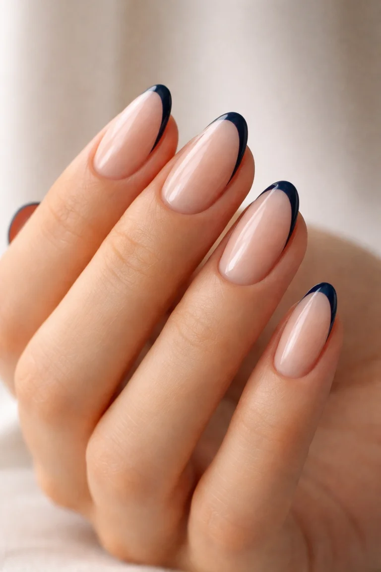 20 Short Blue Almond Nails You Will Want to Copy