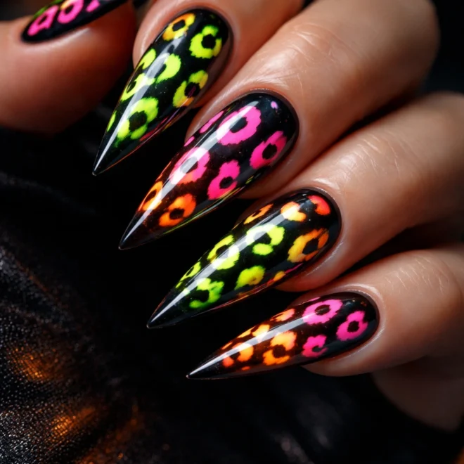 10 Cheetah Print Stiletto Nail Ideas