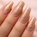 12 Indian Wedding Nail Ideas With Gold Details