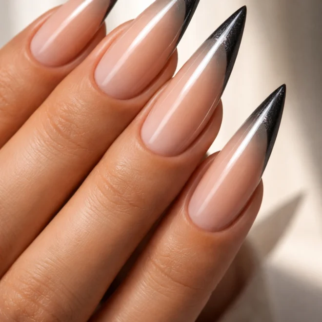 12 French Tip Stiletto Nail Ideas