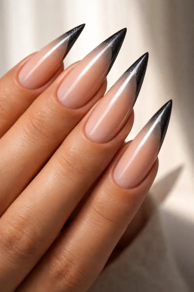 12 French Tip Stiletto Nail Ideas