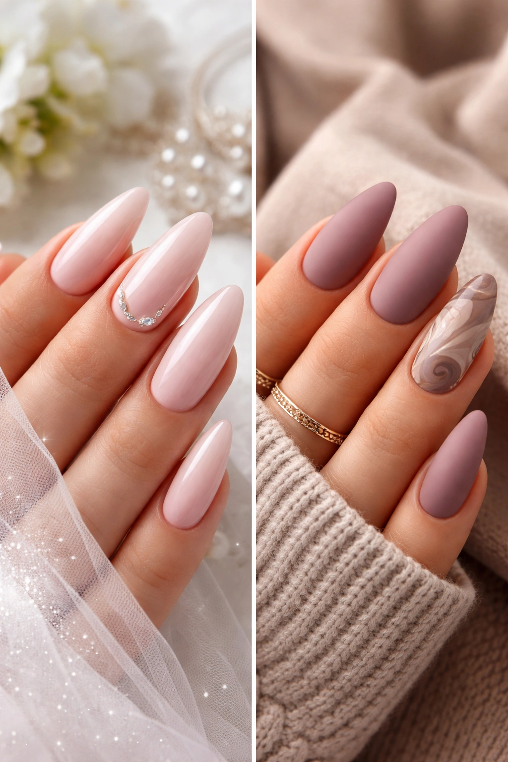 Glossy nails for formal occasions vs matte nails for casual or artistic events