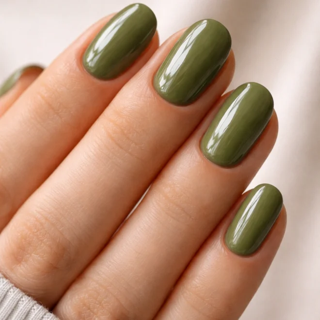 15 Fresh Green Short Oval Nail Ideas