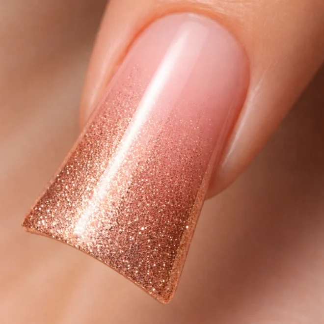 10 Pink and Gold Duck Nail Ideas