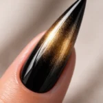 18 Black and Gold Stiletto Nail Ideas