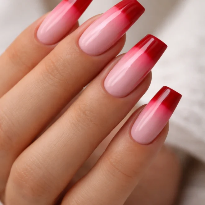 10 Red French Tip Duck Nail Ideas