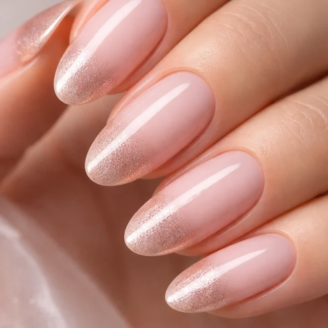 18 French Tip Oval Nails with a Creative Twist