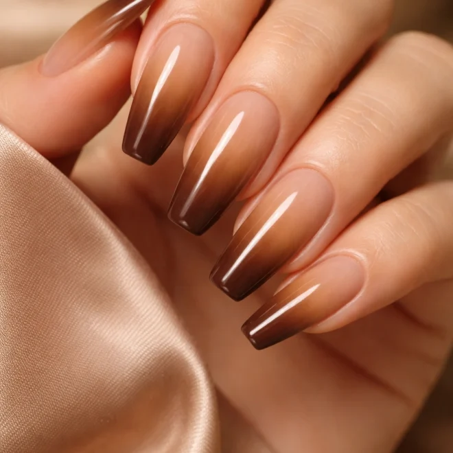 15 Brown Ballerina Nails That Look Warm