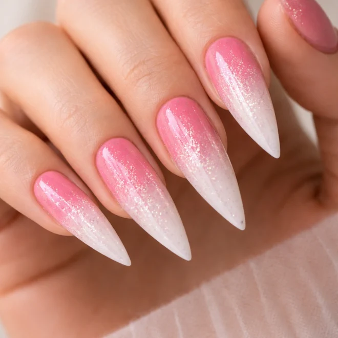 10 Pink Stiletto Nails for a Birthday
