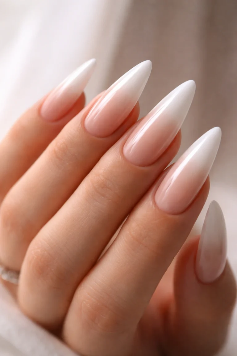 20 White Stiletto Nail Ideas