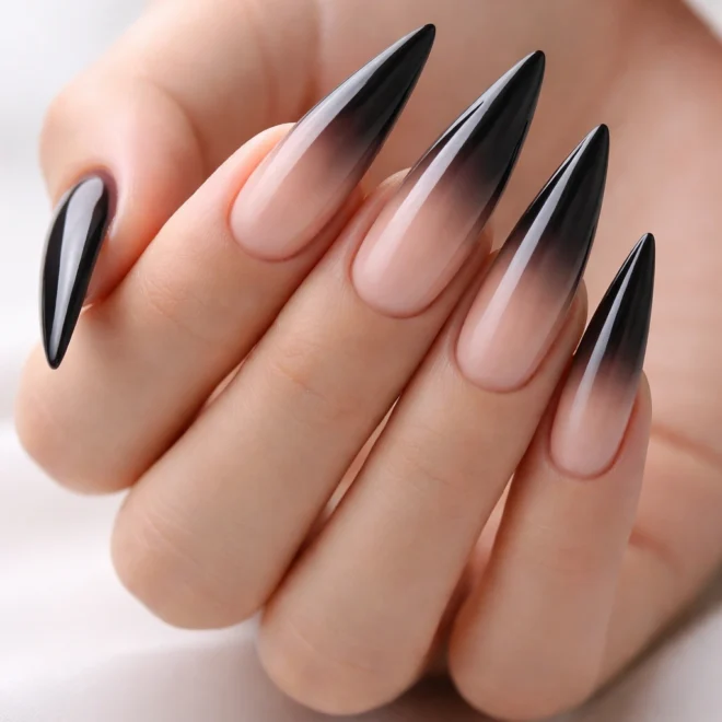 10 Black Stiletto Nails for Prom