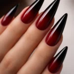 18 Black and Red Ombre Stiletto Nail Ideas