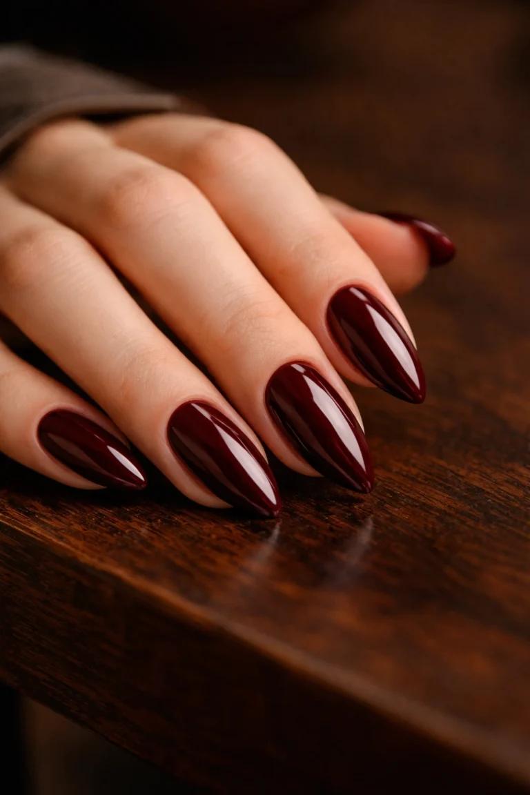 15 Deep Toned Almond Nails That Stand Out